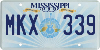 MS license plate MKX339