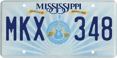 MS license plate MKX348