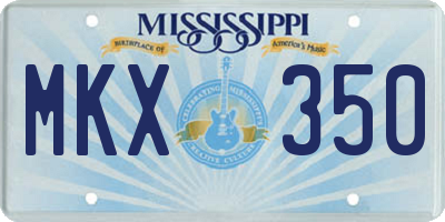 MS license plate MKX350