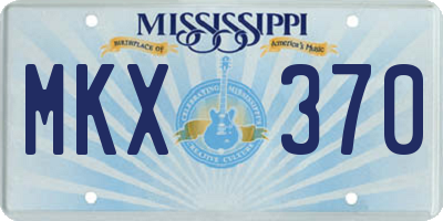 MS license plate MKX370