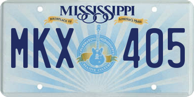 MS license plate MKX405