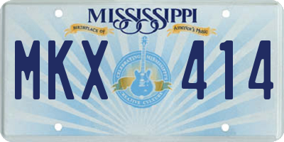 MS license plate MKX414