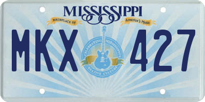 MS license plate MKX427