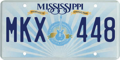 MS license plate MKX448