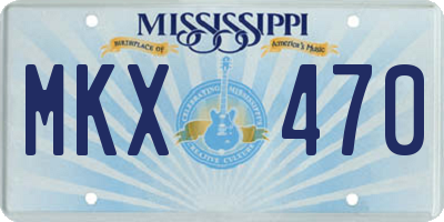 MS license plate MKX470