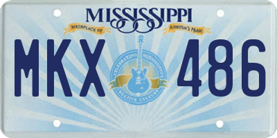 MS license plate MKX486