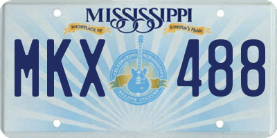 MS license plate MKX488