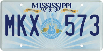 MS license plate MKX573