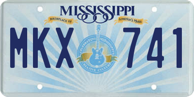 MS license plate MKX741