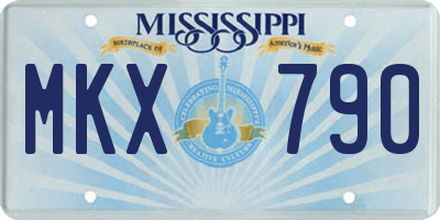 MS license plate MKX790