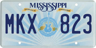 MS license plate MKX823