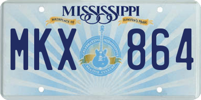 MS license plate MKX864