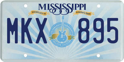 MS license plate MKX895