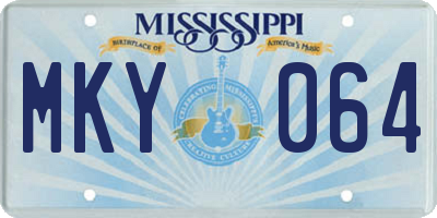 MS license plate MKY064