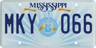 MS license plate MKY066