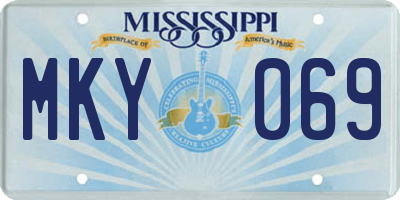 MS license plate MKY069