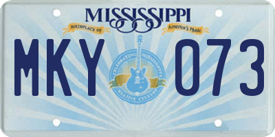 MS license plate MKY073