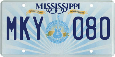 MS license plate MKY080