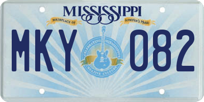 MS license plate MKY082