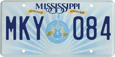 MS license plate MKY084