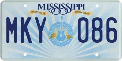MS license plate MKY086