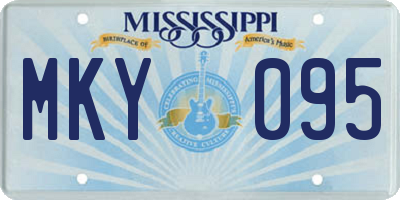MS license plate MKY095