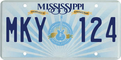 MS license plate MKY124