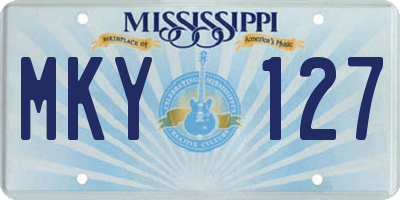 MS license plate MKY127