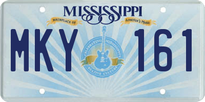 MS license plate MKY161