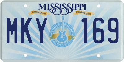 MS license plate MKY169