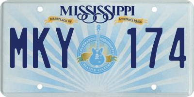 MS license plate MKY174