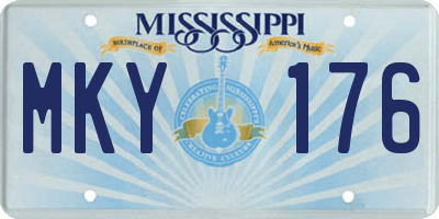 MS license plate MKY176