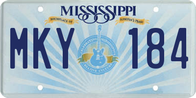 MS license plate MKY184