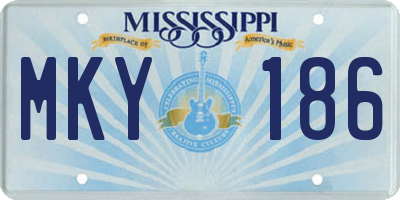 MS license plate MKY186
