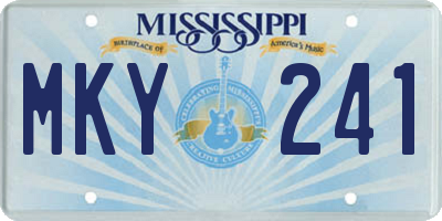MS license plate MKY241