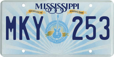 MS license plate MKY253