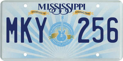 MS license plate MKY256