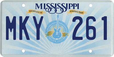MS license plate MKY261