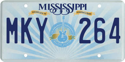 MS license plate MKY264