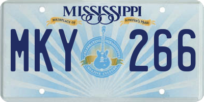 MS license plate MKY266