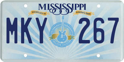 MS license plate MKY267