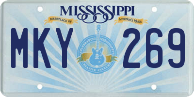 MS license plate MKY269