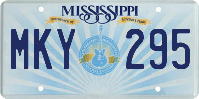 MS license plate MKY295