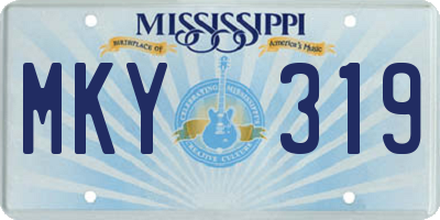 MS license plate MKY319