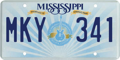 MS license plate MKY341