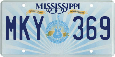 MS license plate MKY369
