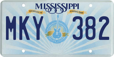 MS license plate MKY382