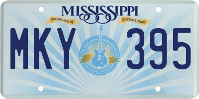 MS license plate MKY395