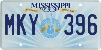 MS license plate MKY396