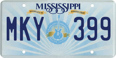 MS license plate MKY399